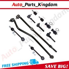 Suspension 11X Front Tie Rods Ball Joints Sway Bars For 97-06 Jeep Wrangler TJ