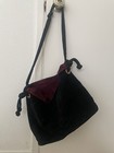Donna Karan New York Vintage Suede Black Shoulder Bag w/Scarlett inside  — photo 1