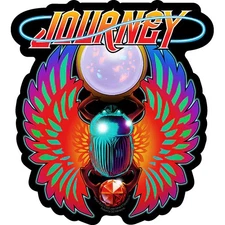 Stickers - C&D Visionary - Journey Scarab Logo Sign 5"x5.5" Music Band NEW Decal