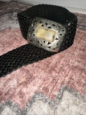 BALTAZAR Studded Rivets Brown Leather Belt Vintage Punk Rock Biker Sz Small USA 