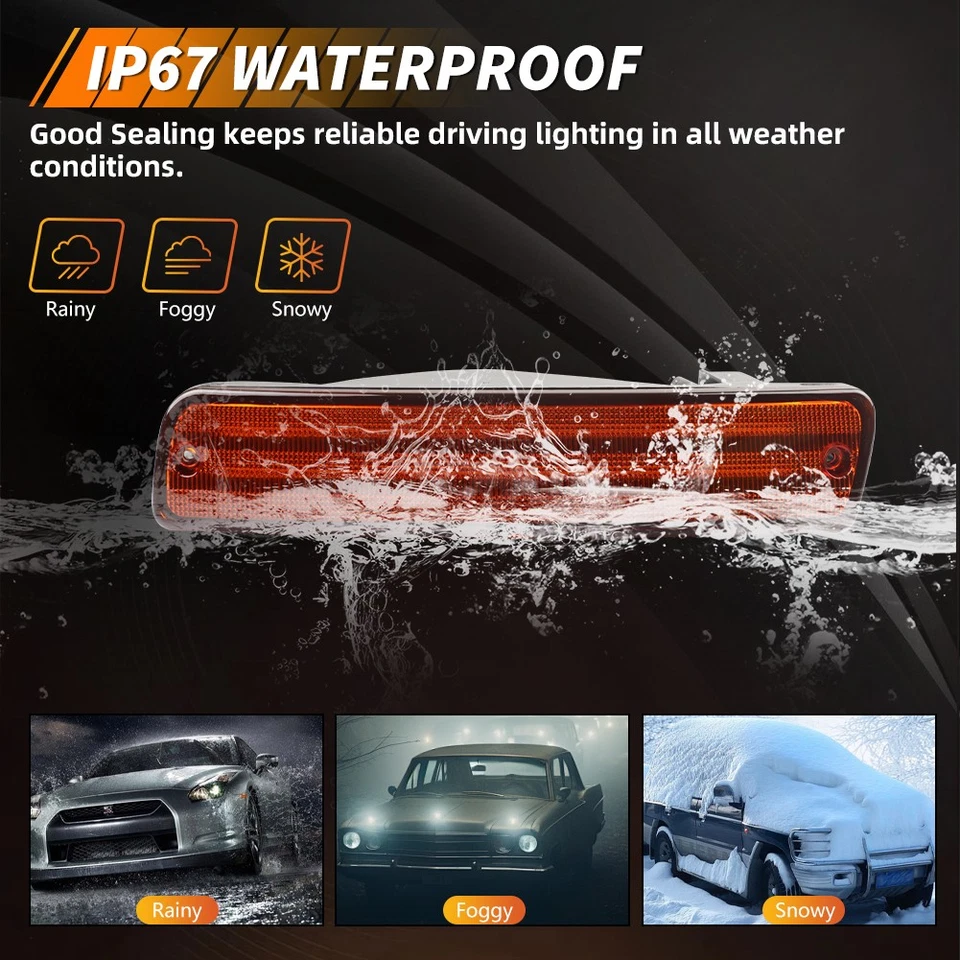 2 X янтарный объектив светодиодный DRL бампер сигнальный фонарь для 1991-1997 Toyota Land Cruiser FJ80 - Изображение 4 из 4