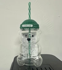 NEW Limited Edition 2026 Starbuck Barista Bear Glass Cup Christmas Gift US