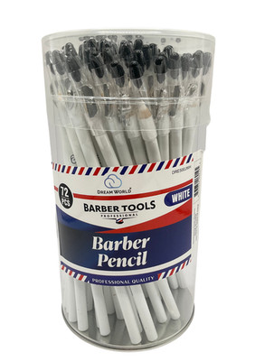Dream World 72-PACK Barber Tools Professional Quality Barber Pencil White 72PCS
