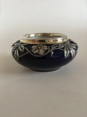 Royal Copenhagen Schale mit A. Michelsen Silbermontiert Jugendstil Top