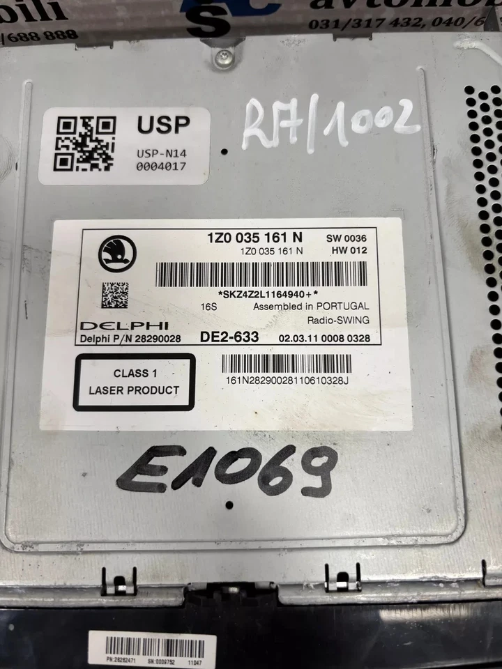 1Z0035161N Skoda Octavia 2011 CD Radio - Bild 2 von 3