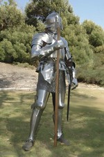 Tragbare Ritterrüstung aus 18-Gauge-Stahl Mittelalterliche Ganzkörperrüstung