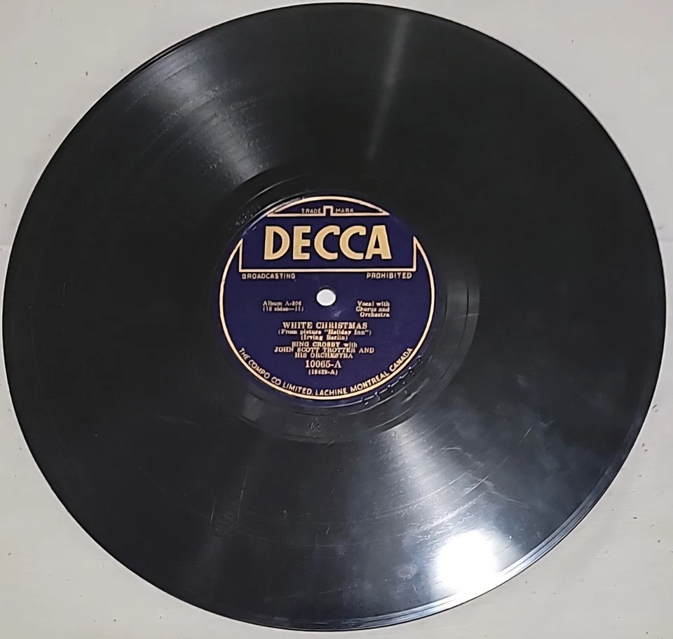 Bing Crosby - White Christmas / Let's Start The New Year Right (1942) 78rpm 10" - Image 2 of 4