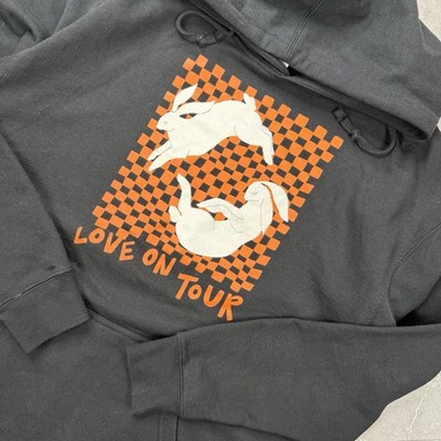Harry Styles Love On Your Rabbit Box Logo Black Hoodie Adult Large