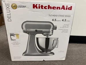 KitchenAid Deluxe 4.5QT Tilt-Head Stand Mixer Contour Silver KSM97CU NEW