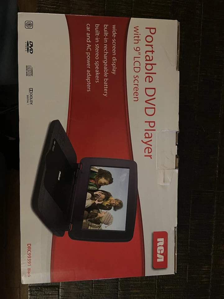 Портативный DVD-плеер RCA с 9-дюймовым ЖК-экраном, аккумуляторная батарея - Изображение 3 из 4