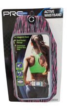 Cell Phone Workout Waistband Pro Strength Active Adjustable Band Pink Pouch New