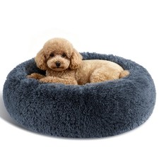 Dog Calming Beds for Small Medium Large Dogs - Round Donut Washable Puppy Dog...