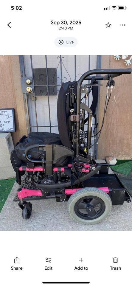 Silla de ruedas Quickie rosa Foto 4 de 4