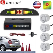 4Parking Sensor Car Auto Backup Reverse Rear Radar System Alert Alarm Kit Silver