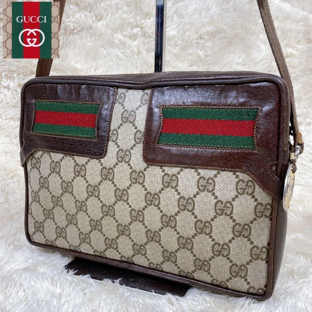 Sac à bandoulière Gucci motif Gg ligne sherry pvc toile enduite créateur sac à main
