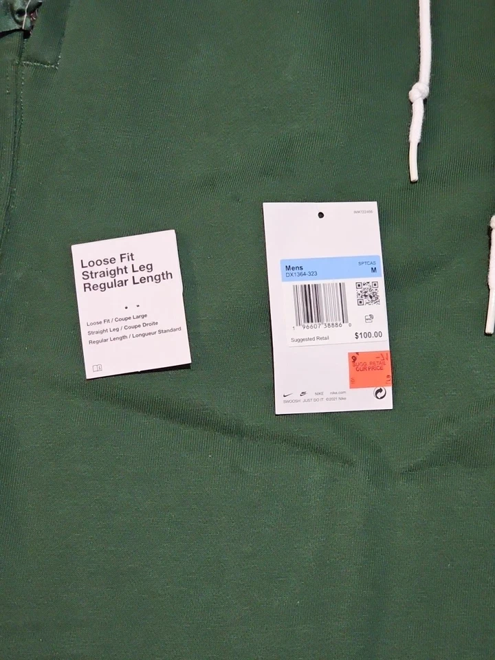 Calça de Moletom Nike Masculina M Sportswear Club Fleece Joggers Verde Nova com etiquetas - Imagem 2 de 4