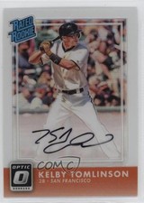 2016 Donruss Optic Rated Rookies Signatures Holo 69/150 Kelby Tomlinson Auto 0b0