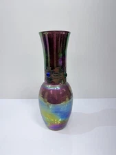 Beautiful Vintage Iridescent Rosenthal Netter Glass Vase 13.5''
