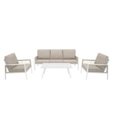 Jardí Aluminium 4-teilige Sofagarnitur - weiß
