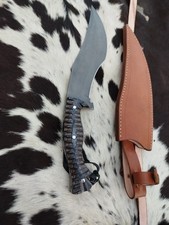 Cuchillo Machete Parang Hoja de Acero al Carbono Hecho a Mano Personalizado | Cuchillo de Caza Camping