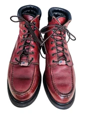 RED WING BOOTS SUPERSOLE RED MOC TOE 202 BOOTS WORK SAFETY MEN SZ 41/ US 8 EE