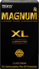 Trojan Magnum XL Large Size Lubricated Condoms Pack of 12