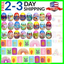 24 Pack Prefilled Easter Eggs with Coil Springs,Filled Easter Egg Toys for Ki...