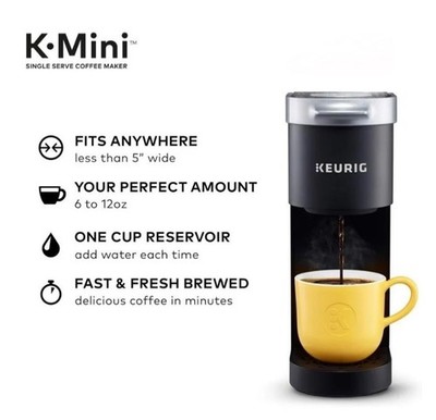 Keurig K-Mini Single Serve K-Cup Pod Coffee Maker black - slightly used