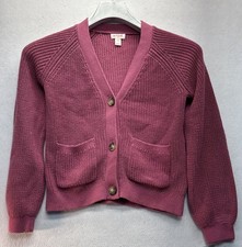 Girl  s Cat  Jack Fisherman Cardigan Sweater Pink Rose M Retail NEW 