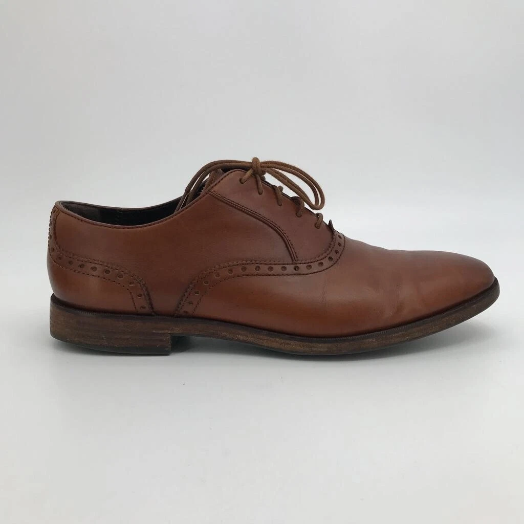 Cole Haan Mens Hamilton Grand Oxford Dress Shoes Brown Plain Toe