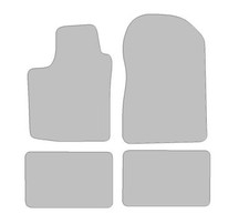 Fußmatten-Set für Renault Twingo II (2007-2014) Deluxe schwarz