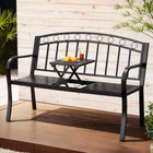 NNEDSZ Gardeon Outdoor Garden Bench Seat Loveseat Steel Foldable Table Patio Fur