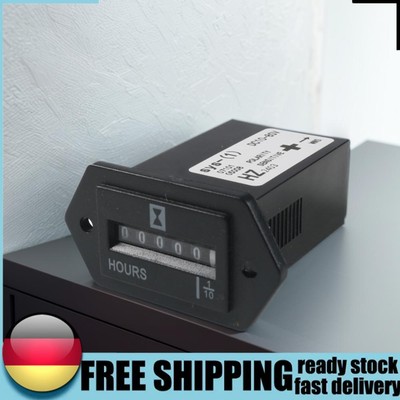DC 10-80V Mechanical Hour Meter Hour Counter Professional Engine Hourmeter