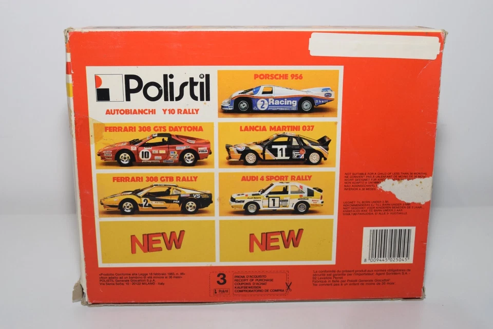 B17 1:25 POLISTIL 02504 2504 AUTOBIANCHI Y10 Y-10 RALLY SCATOLA VUOTA ORIGINA... - Immagine 4 di 4