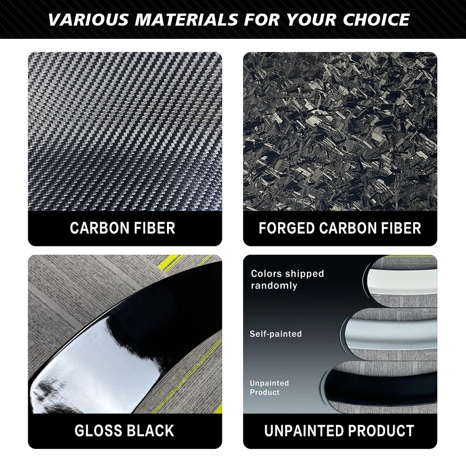 Labio difusor de parachoques trasero negro brillante/fibra de carbono para Audi R8 V10 2008-2015 Foto 4 de 4