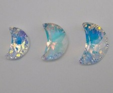 Swarovski Crystal Clear AB Moon 6722 Pendant; 14mm, 16mm, 18mm, 20mm