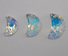 Swarovski Crystal Clear AB Moon 6722 Pendant; 14mm, 16mm, 18mm, 20mm