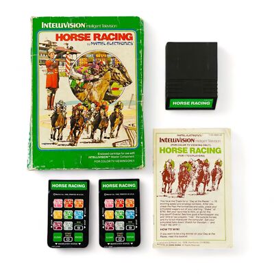 Mattel Electronics Horse Racing VTG 1979 Video Game Intellivision No. 1123
