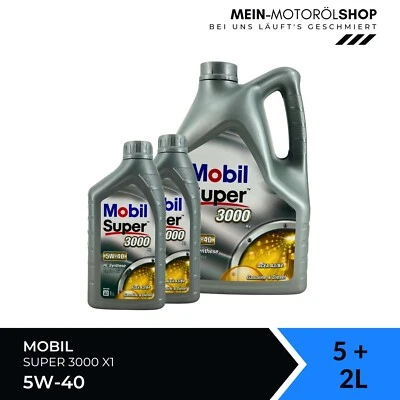 Mobil Super 3000 X1 5W-40 VW 505/502 Renault MB 229.3 Fiat 5+2 litros = 7 litros