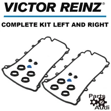 VICTOR REINZ Engine Valve Cover Gasket Set Left Right Audi A8 V8 4.2L; 077198025