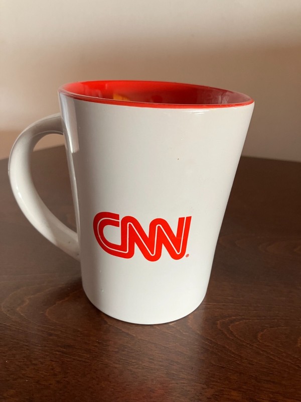 RARE vintage CNN NEW DAY morning show Coffee Mug Chris Cuomo Kate Bolduan