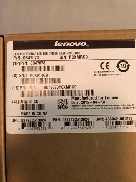 Lenovo Nvidia GeForce 605 1GB DMS59 Graphics Card 0B47073 - Image 2 of 2