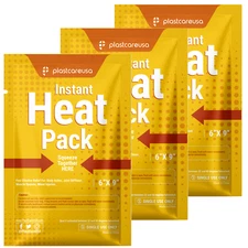 25 Instant Heat Packs, Disposable Aid Bag for Abdomen Menstrual Muscles 6" x 9"