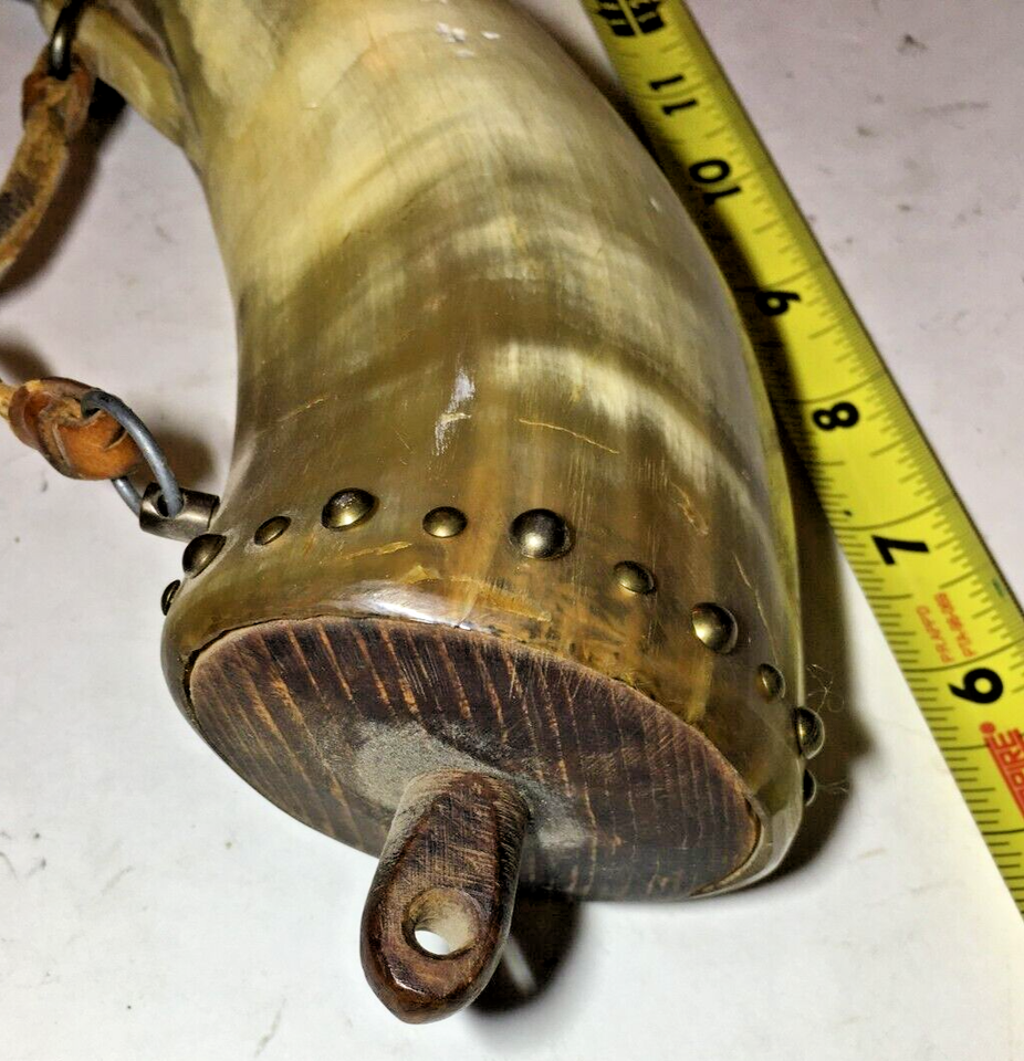 Black Powder Gun Powder Horn 10" Length Muzzleloading Historical