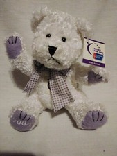 American Cancer Society-RELAY FOR LIFE-6 Inch Bear-2004 EDITION white  purple