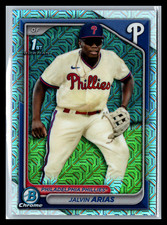 2024 Bowman Chrome #BCP-226 Jalvin Arias Mega Box Mojo Refractor 1st Bowman