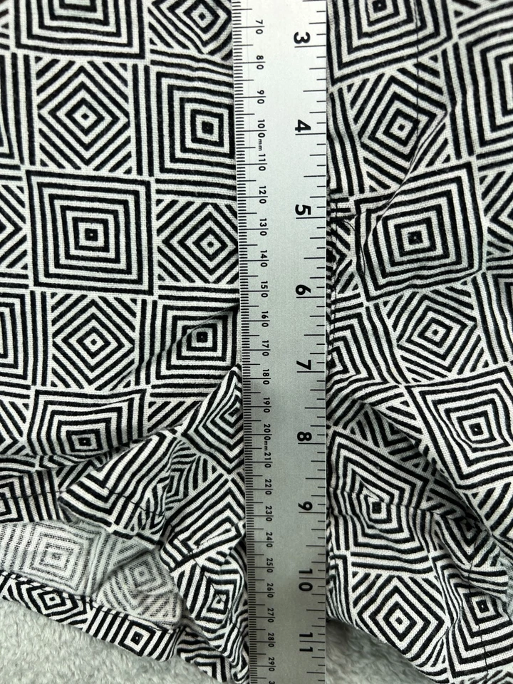 Shorts de linho JOLT Juniors 7 feminino 32 preto geométrico chino cintura média casual 1 - Imagem 3 de 4