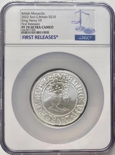 2022 Great Britain 5 oz Silver £10 King Henry VII NGC PF-70 UCAM FR