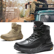 NORTIV 8 Mens Military Boots Tactical Boots 6 inches Hiking Outdoor Combat Boots