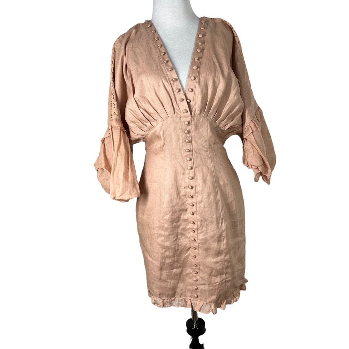 Flawed) NWT Joslin Studio Taylor Linen Ramie Mini Dress in Rose US Size 4 |  eBay